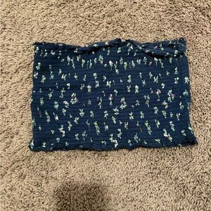 O’Neill floral tube top ripped navy base women’s medium